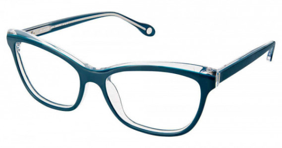 Fysh UK F-3592 Eyeglasses, 774-TEAL CRYSTAL