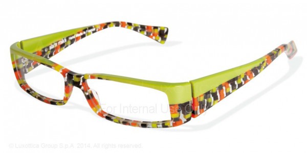 Alain Mikli A00412 - AL0412 Eyeglasses, G01L GREEN/BROWN ORANGE ANIS
