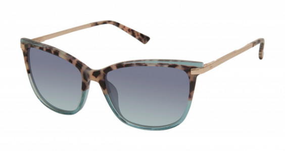 Ted Baker TBW147 Sunglasses, Ivory/Teal (IVO)