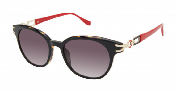 Tura by Lara Spencer LS523 Sunglasses, Black/Red (BLK)