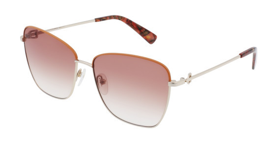 Longchamp LO153S Sunglasses, (737) GOLD/CARAMEL