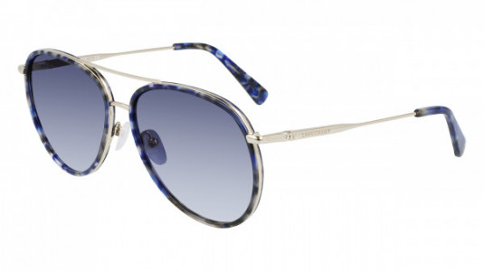 Longchamp LO684S Sunglasses, (719) GOLD/BLUE