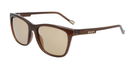 DKNY DK532S Sunglasses, (210) CRYSTAL BROWN