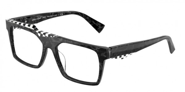 Alain Mikli A03123 LAC Eyeglasses, 007 LAC NERO MIKLI / DAMIER BIANCO (BLACK)