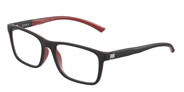 Starck Eyes SH3070 Eyeglasses, 0001 BLACK/RED (BLACK)