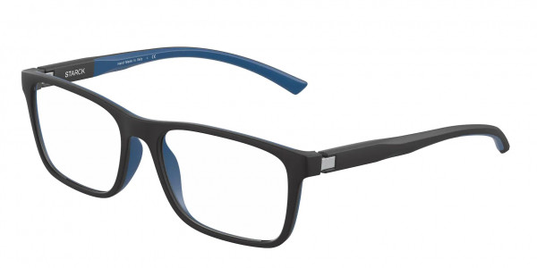 Starck Eyes SH3070 Eyeglasses, 0002 BLACK/BLUE (BLACK)