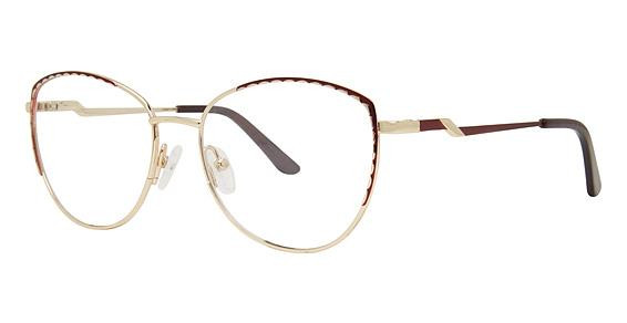 Avalon 5082 Eyeglasses, Burgundy/Gold