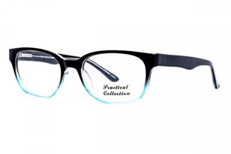 Practical Luna Eyeglasses, Black Blue
