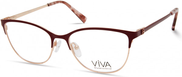 Viva VV4524 Eyeglasses, 070 - Matte Bordeaux