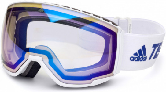 adidas SP0039 Sports Eyewear, 21X - White / Blue Mirror