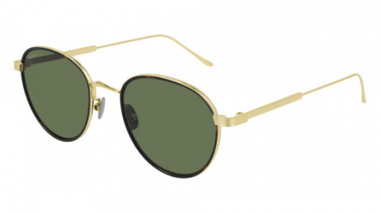 Cartier CT0250S Sunglasses, 006 - GOLD with GREEN polarized lenses