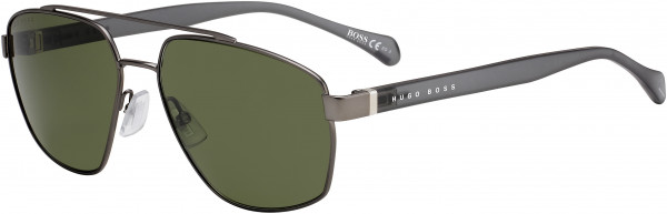 HUGO BOSS Black Boss 1118/S Sunglasses, 0R80 Semi Matte Dark Ruthenium