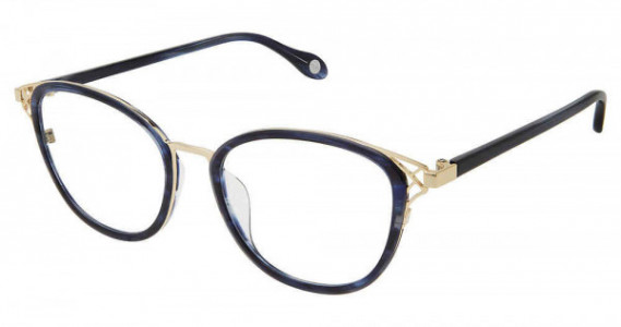 Fysh UK F-3665 Eyeglasses, S401-NAVY GOLD