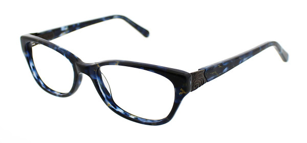 DuraHinge D 47 Eyeglasses, Black Blue Tortoise