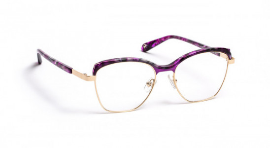 J.F. Rey PM073 Eyeglasses, DEMI PURPLE/PRUNE/SHINY GOLD (7075)