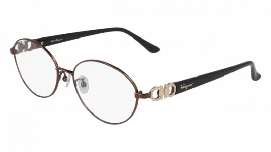 Ferragamo SF2541RA Eyeglasses, (210) SHINY BROWN