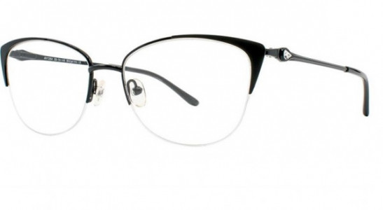 Adrienne Vittadini 1264 Eyeglasses, Blk/Jet Horn