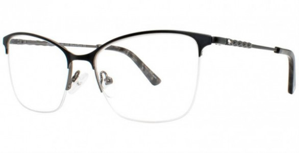 Adrienne Vittadini 628 Eyeglasses, Black/Gun