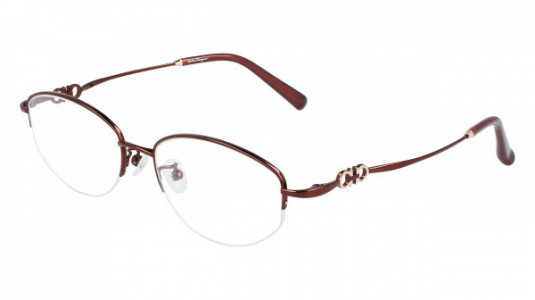 Ferragamo SF2558A Eyeglasses, (603) SHINY BORDEAUX
