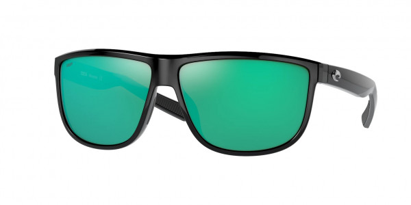 Costa Del Mar 6S9010 RINCONDO Sunglasses, 901002 RINCONDO 11 SHINY BLACK GREEN (BLACK)
