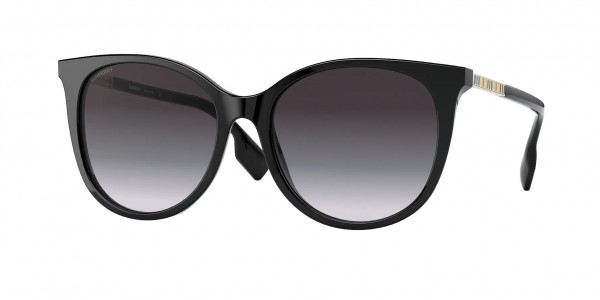 Burberry BE4333 ALICE Sunglasses, 30018G ALICE BLACK GREY GRADIENT (BLACK)