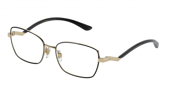 Dolce & Gabbana DG1334 Eyeglasses, 1334 GOLD/BLACK (BLACK)