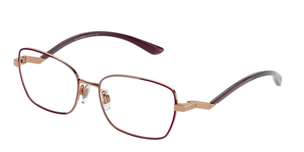 Dolce & Gabbana DG1334 Eyeglasses, 1351 PINK GOLD/BORDEAUX (PINK)