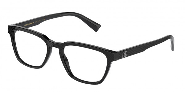 Dolce & Gabbana DG3333 Eyeglasses, 3298 NERO TEXTURE SPIGATO (BLACK)