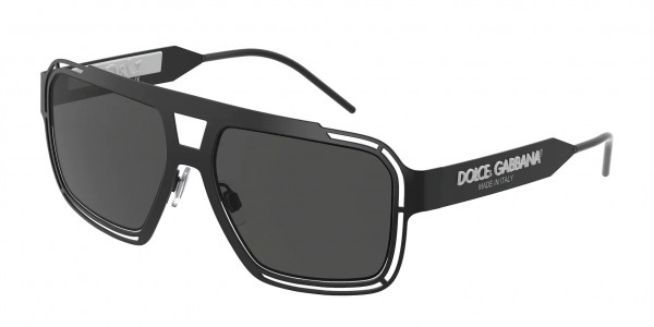 Dolce & Gabbana DG2270 Sunglasses, 327687 MATTE BLACK DARK GREY (BLACK)