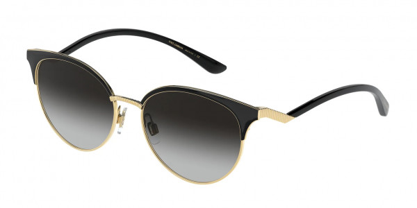 Dolce & Gabbana DG2273 Sunglasses, 13348G GOLD/BLACK (BLACK)