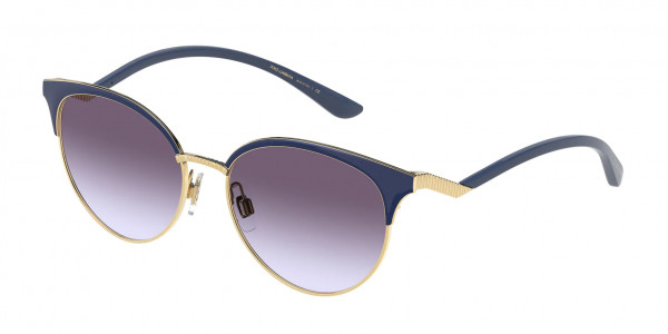 Dolce & Gabbana DG2273 Sunglasses, 13374Q GOLD/BLUE (BLUE)