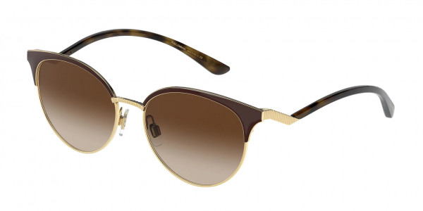 Dolce & Gabbana DG2273 Sunglasses, 134413 GOLD/BROWN (BROWN)