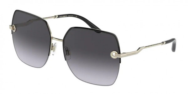 Dolce & Gabbana DG2267 Sunglasses, 02/8G GOLD/BLACK GREY GRADIENT (BLACK)