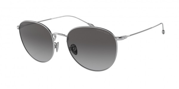 Giorgio Armani AR6114 Sunglasses, 301511 SILVER GRADIENT GREY (SILVER)