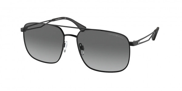Emporio Armani EA2106 Sunglasses, 30018G MATTE BLACK GRADIENT GREY (BLACK)