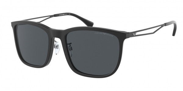 Emporio Armani EA4154F Sunglasses, 500187 MATTE BLACK (BLACK)