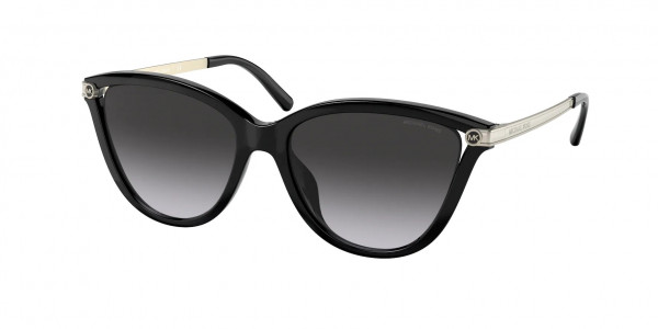 Michael Kors MK2139U TULUM Sunglasses, 33328G TULUM BLACK GREY GRADIENT BLAC (BLACK)