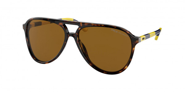 Polo PH4173 Sunglasses, 500383 SHINY DARK HAVANA POLAR BROWN (TORTOISE)