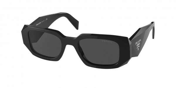 Prada PR 17WS Sunglasses, 1AB5S0 BLACK DARK GREY (BLACK)