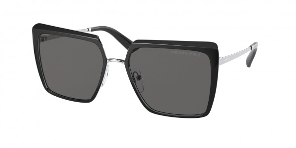 Prada PR 58WS Sunglasses, 1AB5Z1 BLACK POLAR GREY (BLACK)
