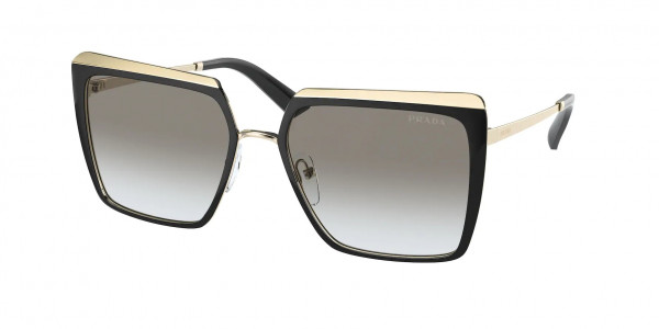 Prada PR 58WS Sunglasses, AAV0A7 BLACK/PALE GOLD GREY GRADIENT (BLACK)