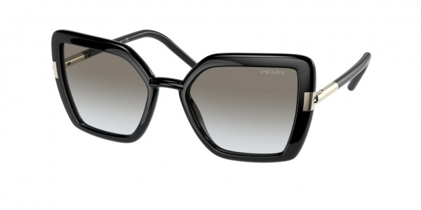 Prada PR 09WS Sunglasses, 1AB0A7 BLACK GREY GRADIENT (BLACK)