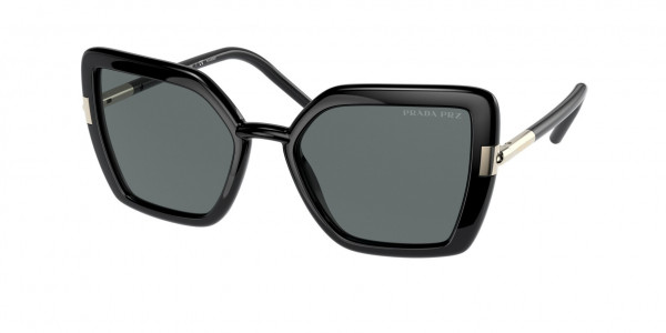Prada PR 09WS Sunglasses, 1AB5Z1 BLACK POLAR DARK GREY (BLACK)