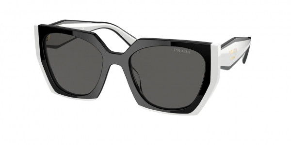 Prada PR 15WS Sunglasses, 09Q5S0 BLACK/TALC DARK GREY (BLACK)