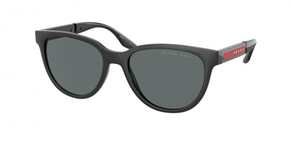 Prada Linea Rossa PS 05XS Sunglasses, DG002G BLACK RUBBER/BLACK POLAR DARK (BLACK)