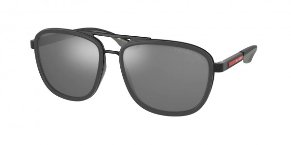 Prada Linea Rossa PS 50XS Sunglasses, 09O07H MATTE BLAK/GREY RUBBER POLAR D (BLACK)