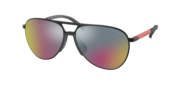 Prada Linea Rossa PS 51XS Sunglasses, 1BO01M MATTE BLACK DARK GREY MIRROR B (BLACK)