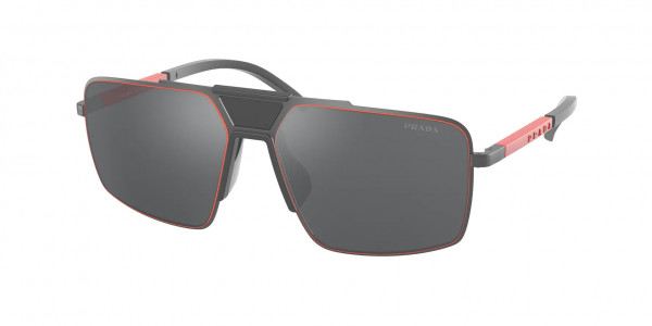 Prada Linea Rossa PS 52XS Sunglasses, TWW09L MATTE GREY GREY MIRROR BLACK (GREY)