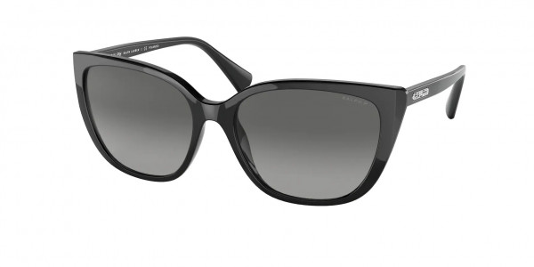 Ralph RA5274 Sunglasses, 5001T3 SHINY BLACK POLAR GRADIENT GRE (BLACK)