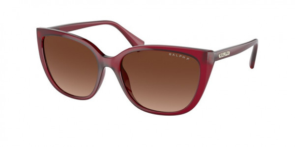 Ralph RA5274 Sunglasses, 5800T5 TRANSPARENT BORDEAUX POLAR LIG (RED)